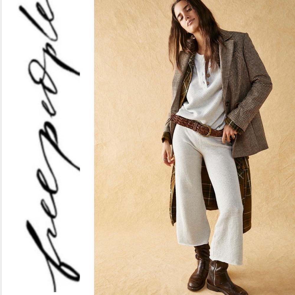 Free People Hailee Sweater Set in Salt Water Khaki Sz Lg FP Beach NWT ~ Sold Out